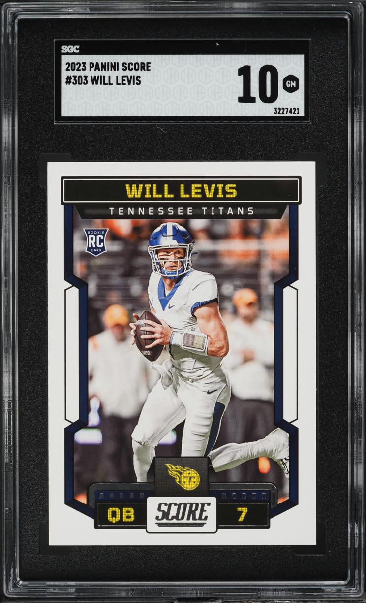 2023 Score Football Will Levis ROOKIE #303 SGC 10 GEM MINT