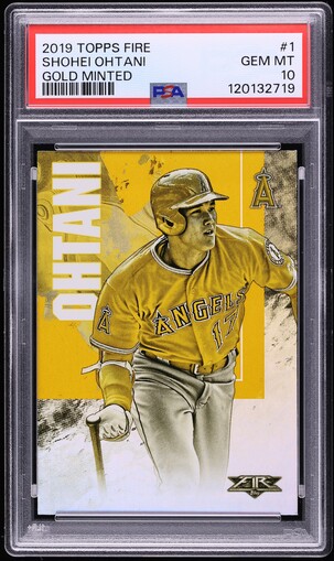 2018 Topps Fire Hot Starts Gold Minted #HS1 Shohei Ohtani RC