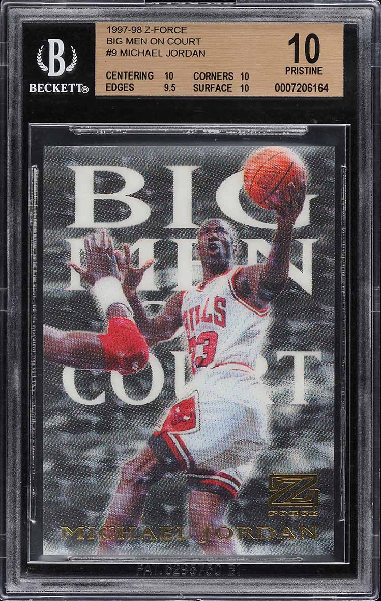 その他 1997-98 Skybox Z-Force Big Men on Court 1997 Skybox Z-Force Big Men On Court Michael Jordan #9 BGS 10