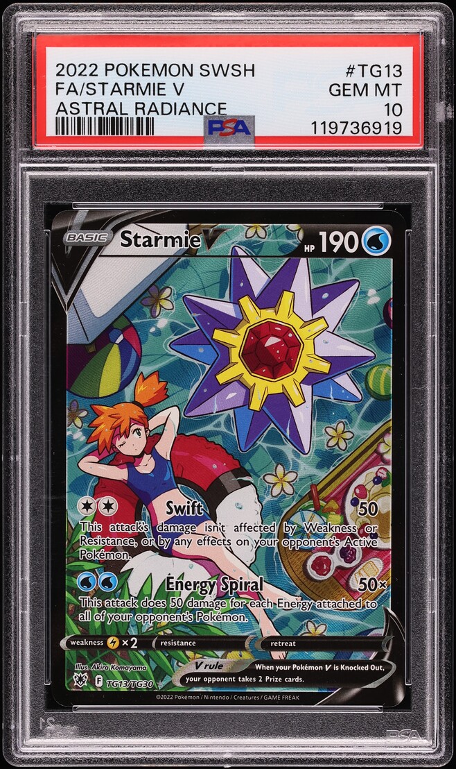 2022 Pokemon Sword & Shield Astral Radiance CHR Starmie V #TG13 PSA 10 GEM MINT