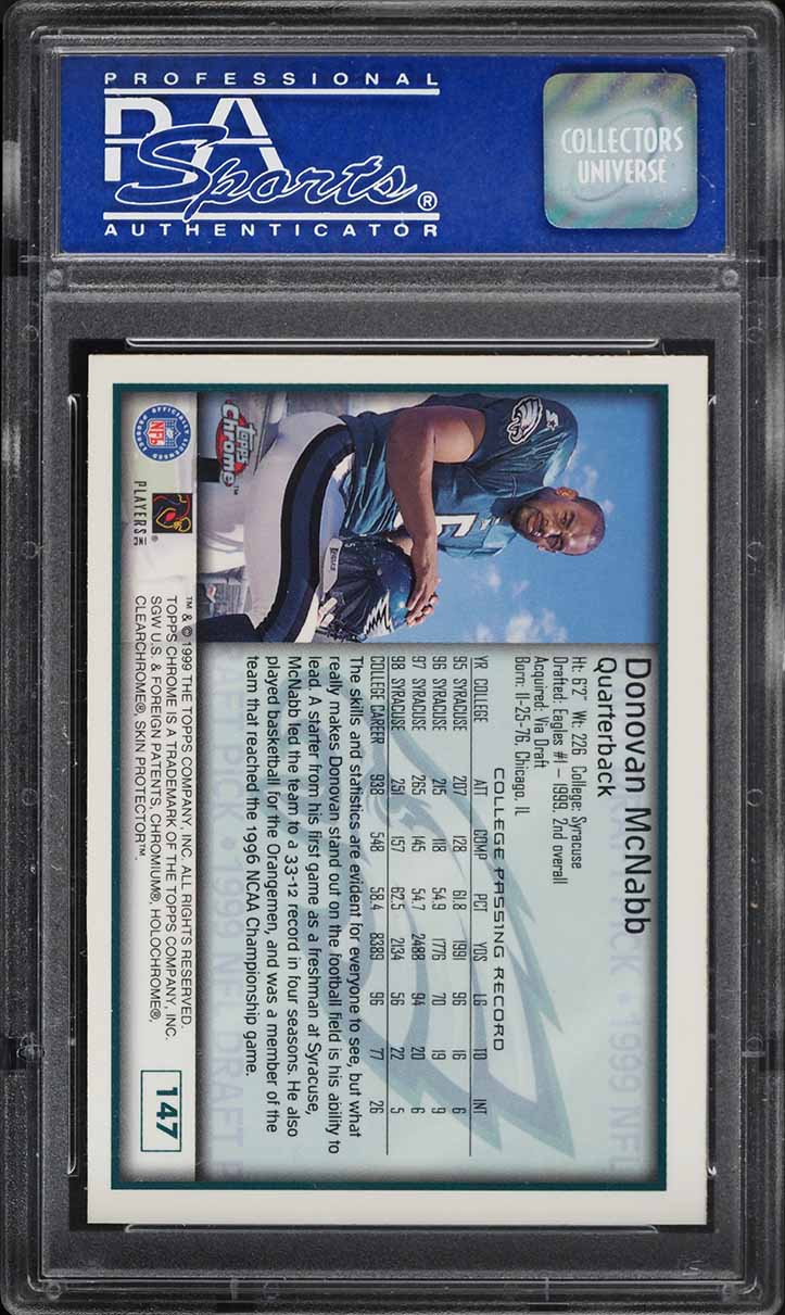 1999 Topps Chrome Donovan McNabb ROOKIE #147 PSA 9 MINT