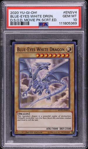 1999 Yu-Gi-Oh! Japanese EX Starter Box Blue-Eyes White Dragon PSA