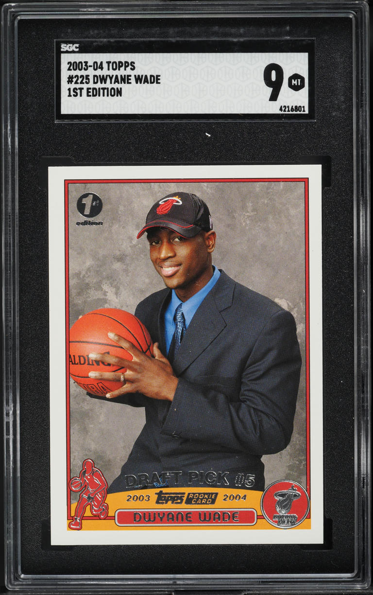 2003 Topps 1st Edition Dwyane Wade ROOKIE #225 SGC 9 MINT