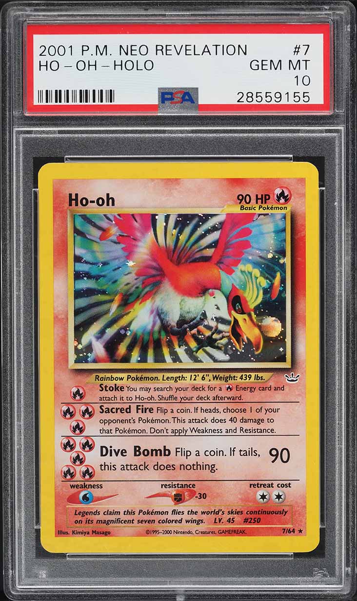 2001 Pokemon Neo Revelation Holo Ho-Oh #7 PSA 10 GEM MINT