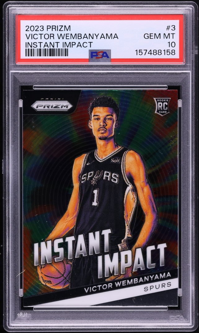 2023 Panini Prizm Instant Impact Victor Wembanyama ROOKIE #3 PSA 10 GEM MINT
