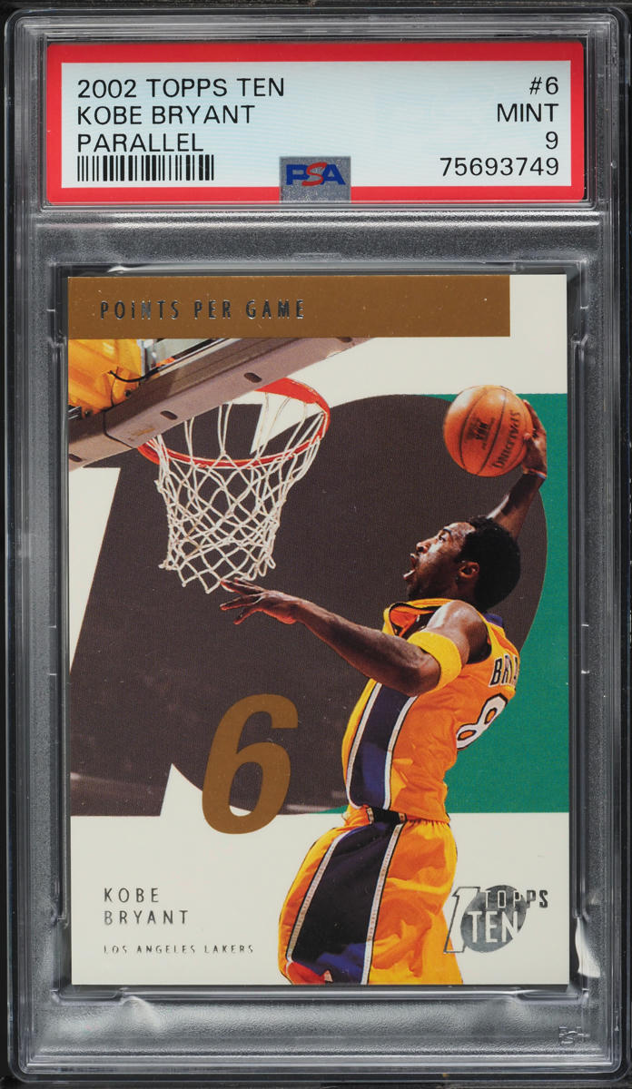 2002 Topps Ten Parallel Kobe Bryant #6 PSA 9 MINT