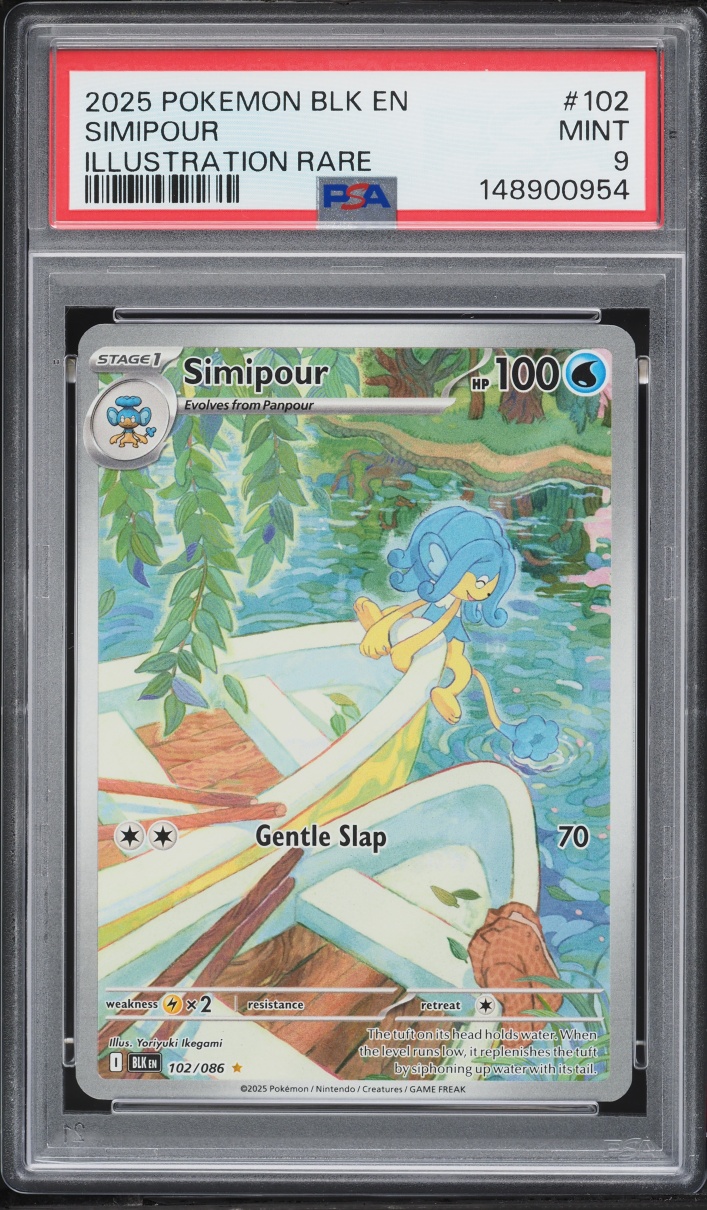 2025 Pokemon Scarlet & Violet Black Bolt IR Simipour #102 PSA 9 MINT