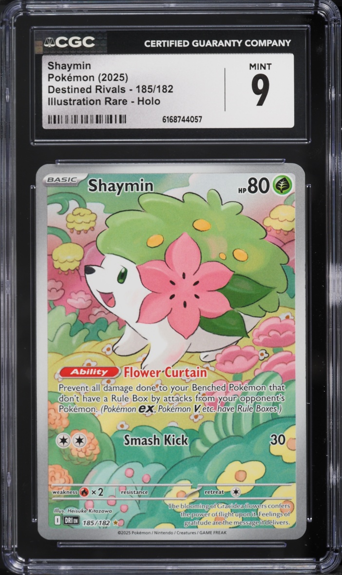 2025 Pokemon Scarlet & Violet Destined Rivals IR Shaymin #185 CGC 9 MINT
