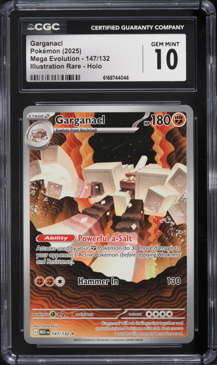 2025 Pokemon Mega Evolution IR Garganacl #147 CGC 10 GEM MINT