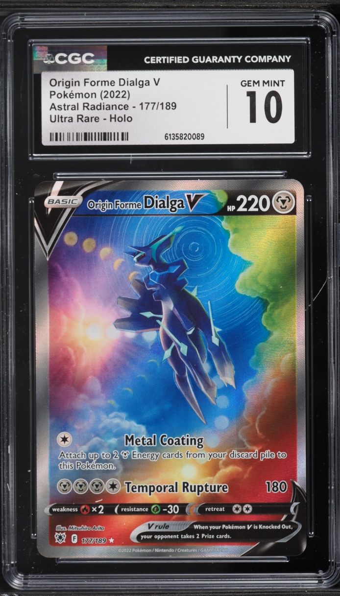 2022 Pokemon Sword & Shield Astral Radiance Alt Art Origin Forme Dialga V #177 CGC 10 GEM MINT