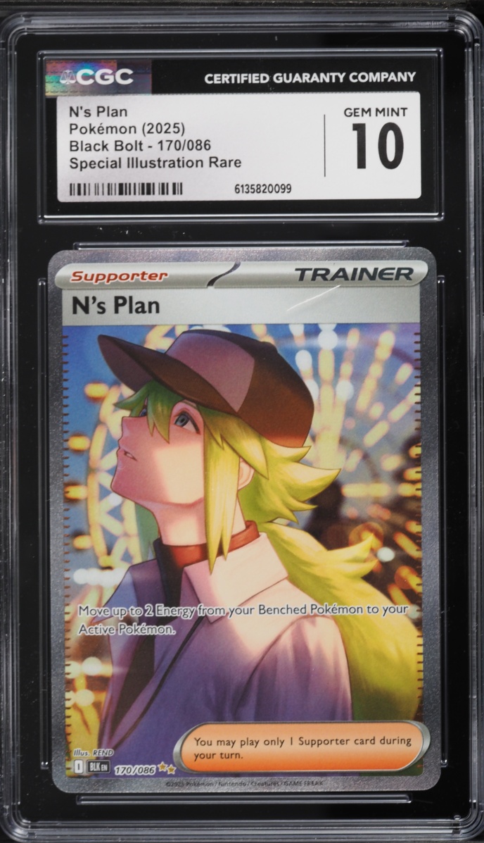 2025 Pokemon Scarlet & Violet Black Bolt SIR N's Plan #170 CGC 10 GEM MINT