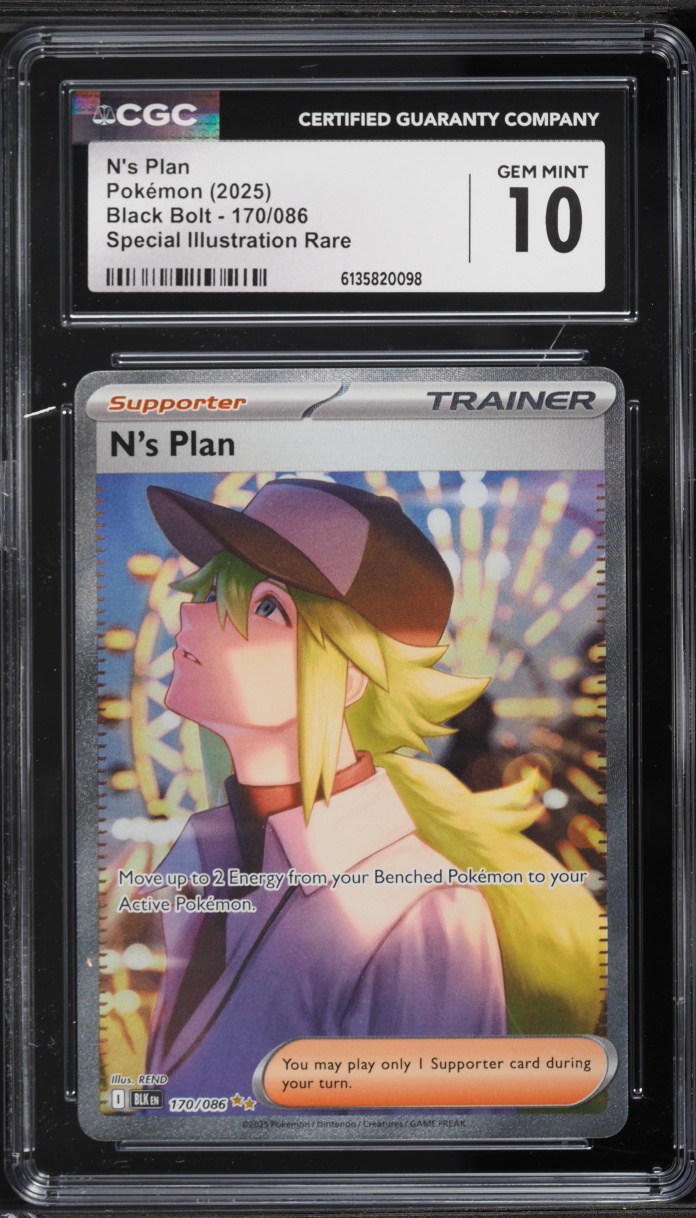2025 Pokemon Scarlet & Violet Black Bolt SIR N's Plan #170 CGC 10 GEM MINT