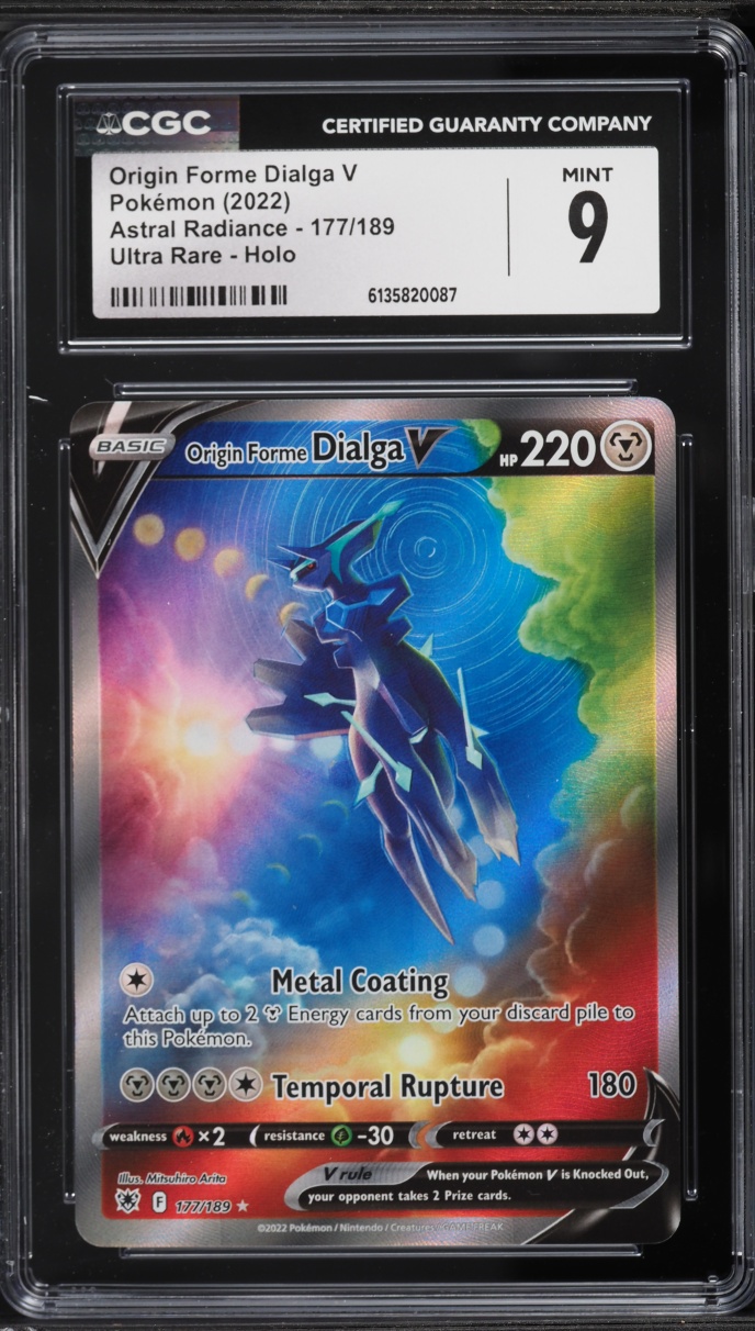2022 Pokemon Sword & Shield Astral Radiance Alt Art Origin Forme Dialga V #177 CGC 9 MINT