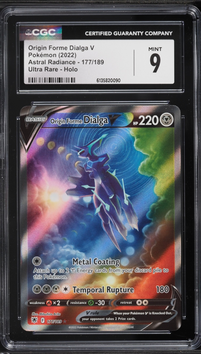 2022 Pokemon Sword & Shield Astral Radiance Alt Art Origin Forme Dialga V #177 CGC 9 MINT