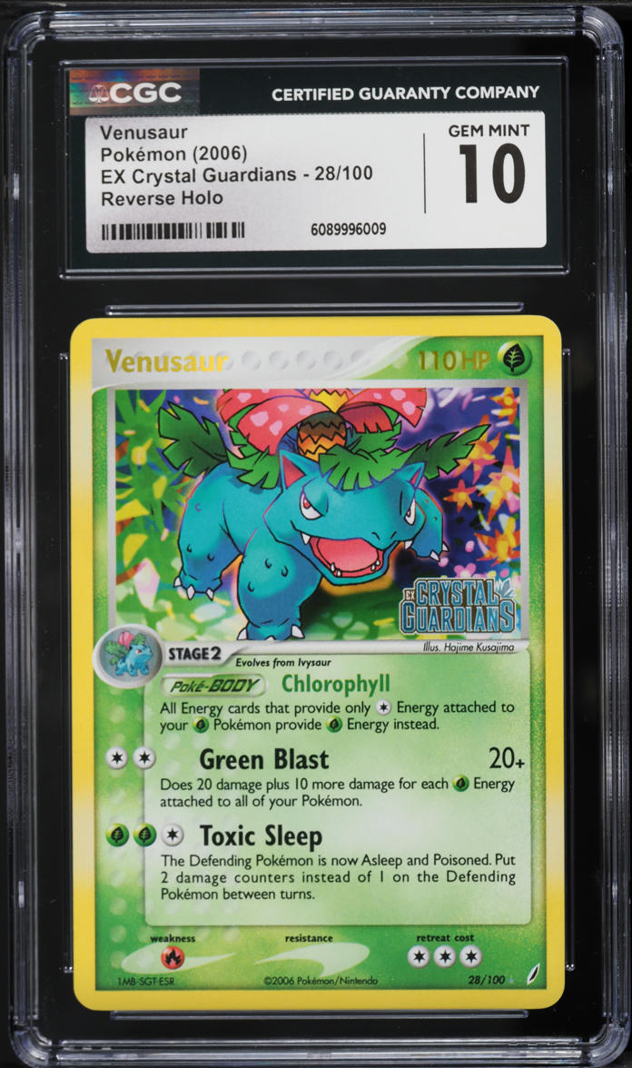 2006 Pokemon EX Crystal Guardians Reverse Holo Venusaur #28 CGC 10 GEM MINT
