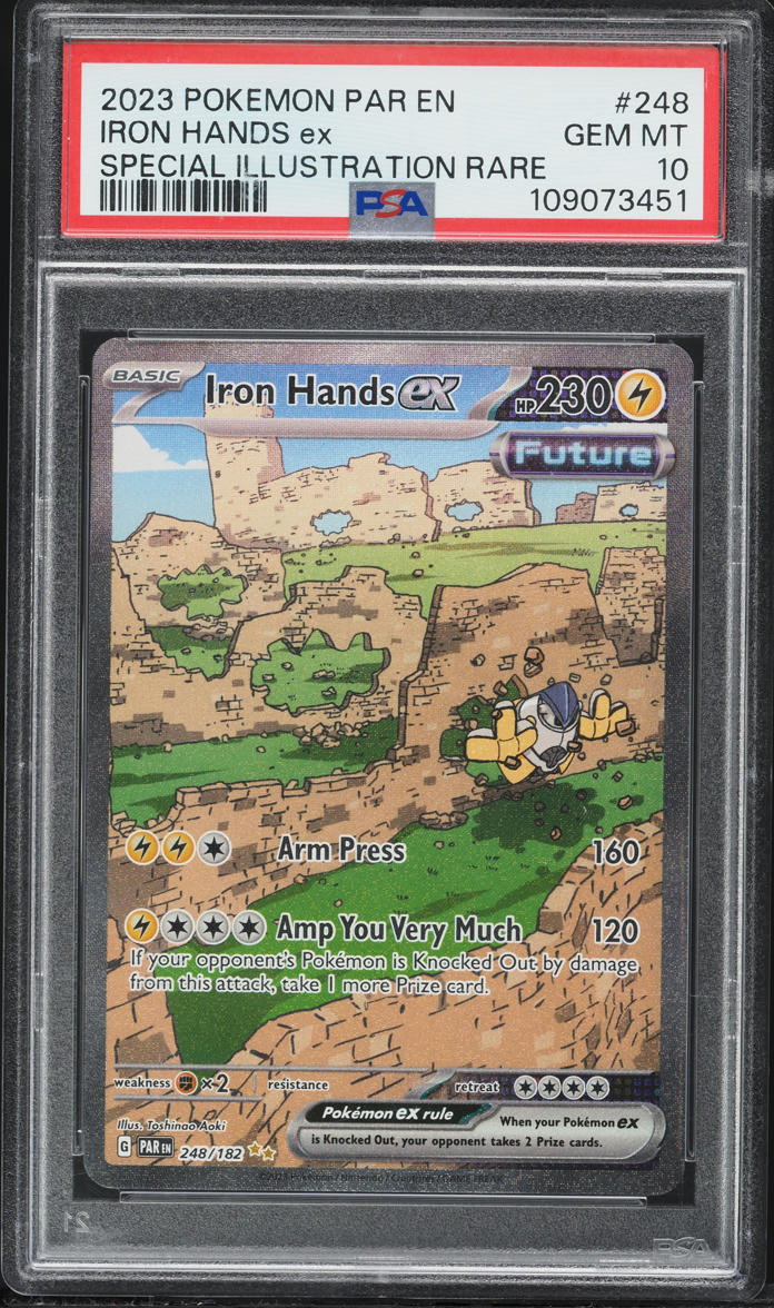 2023 Pokemon Scarlet & Violet Paradox Rift SIR Iron Hands ex #248 PSA 10 GEM MINT