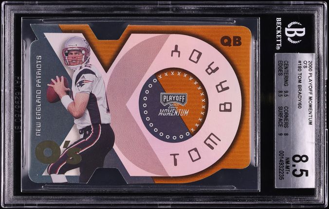 2000 Playoff Momentum O's Tom Brady ROOKIE /60 #180 BGS 8.5 NM-MT+