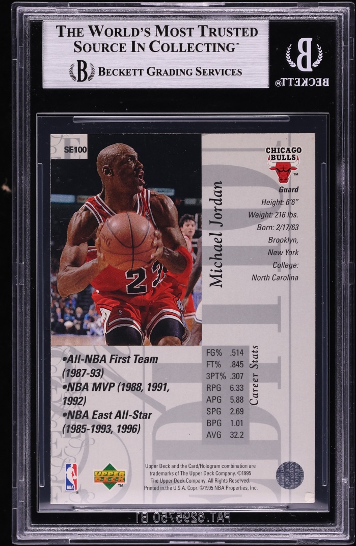 1995 Upper Deck Special Edition Michael Jordan #SE100 BGS 6.5 EXMT+