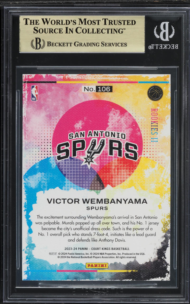 2023 Panini Court Kings Victor Wembanyama ROOKIE #106 BGS 9.5 GEM MINT
