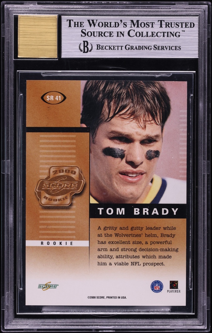 2000 Score Preview Tom Brady ROOKIE AUTO #SR41 BGS 8.5 NM-MT+ - Photo 2