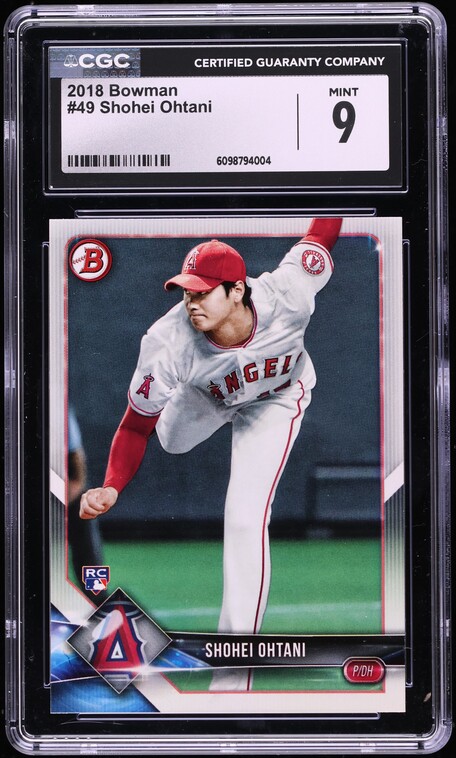 2018 Bowman Shohei Ohtani ROOKIE #49 CGC 9 MINT