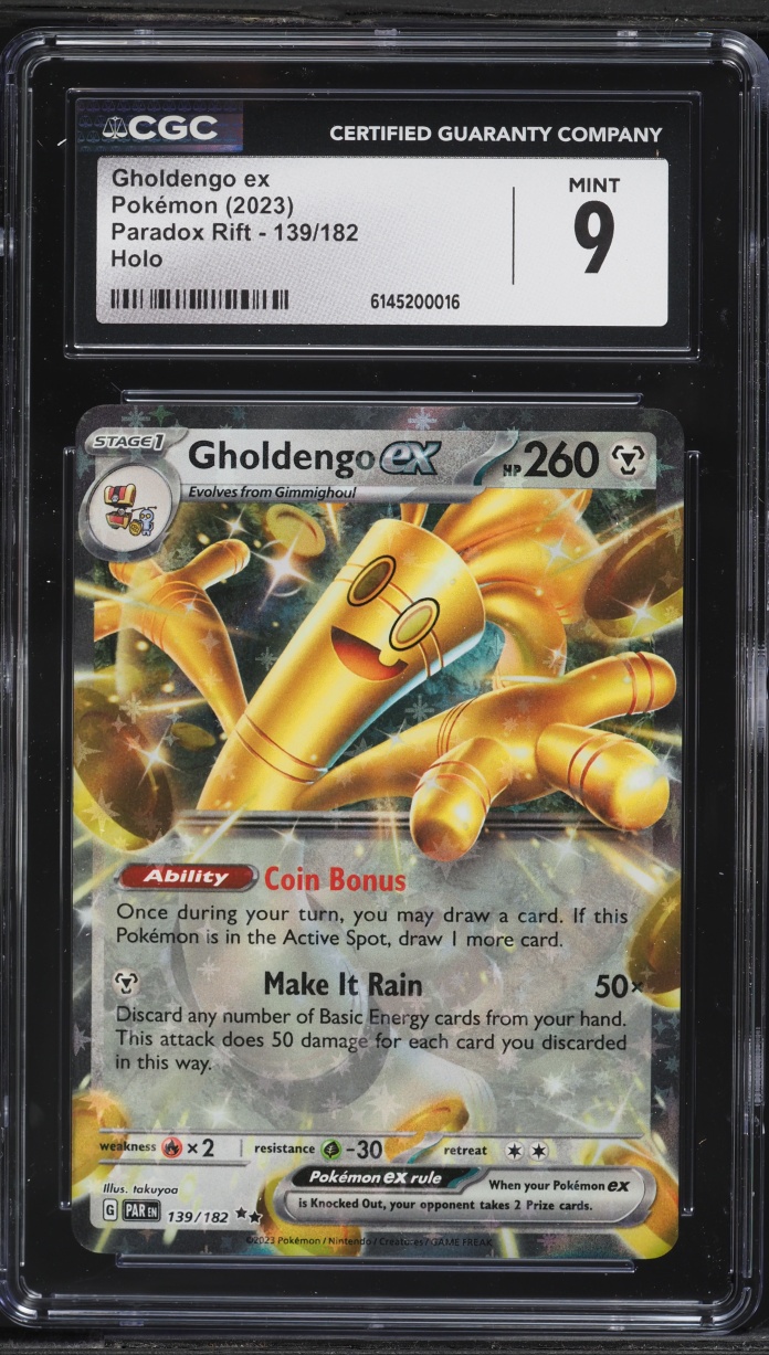 2023 Pokemon Scarlet & Violet Paradox Rift Holo Gholdengo ex #139 CGC 9 MINT