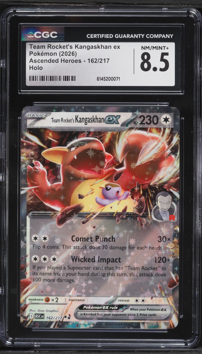 2026 Pokemon Mega Evolution Ascended Heroes Holo Team Rocket's Kangaskhan ex #162 CGC 8.5