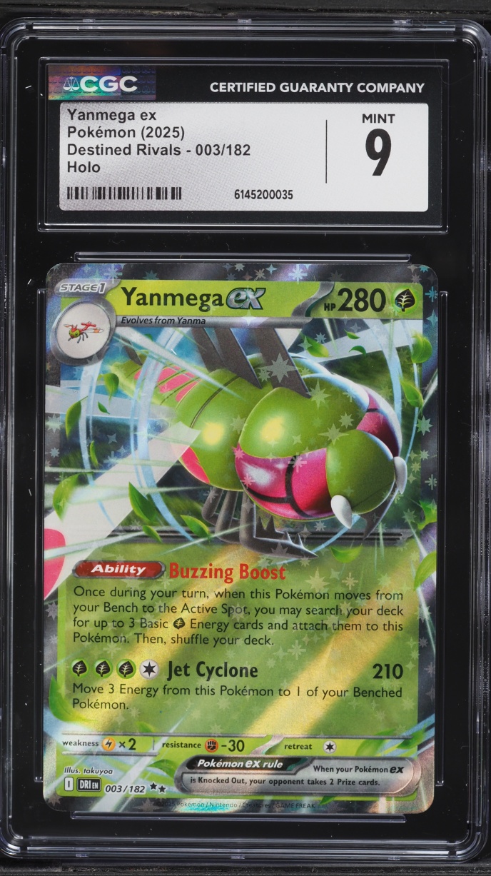 2025 Pokemon Scarlet & Violet Destined Rivals Holo Yanmega ex #3 CGC 9 MINT