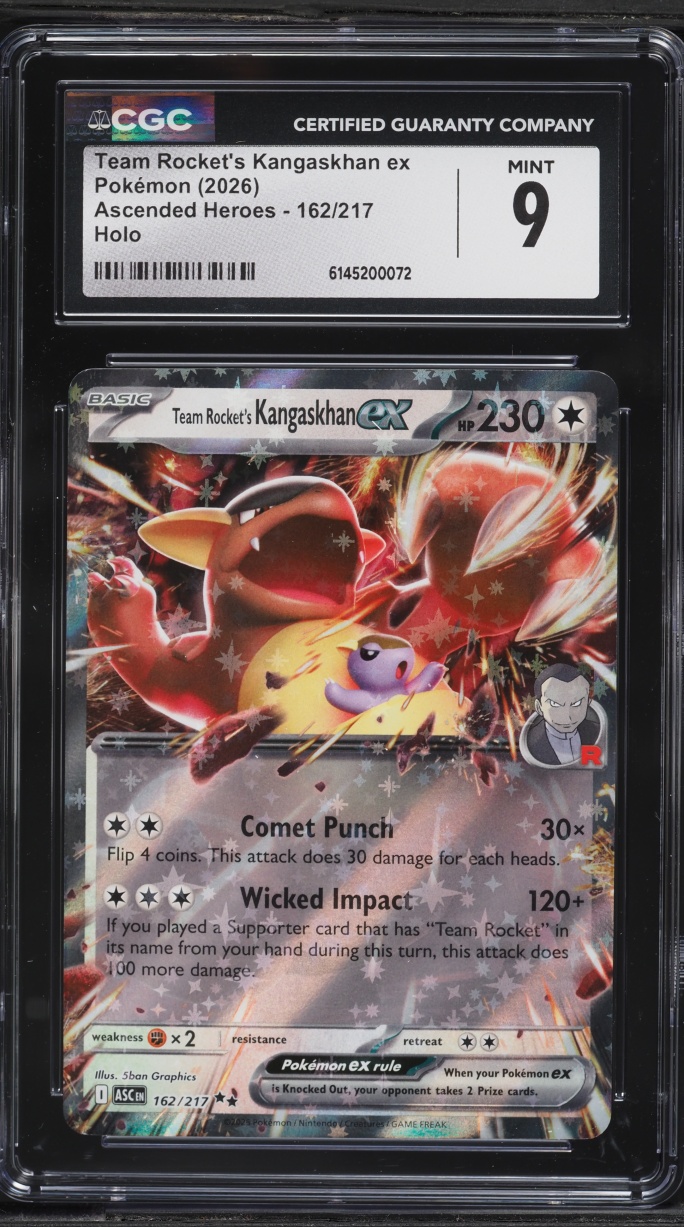 2026 Pokemon Mega Evolution Ascended Heroes Holo Team Rocket's Kangaskhan ex #162 CGC 9 MINT