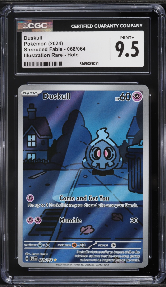 2024 Pokemon Scarlet & Violet Shrouded Fable IR Duskull #68 CGC 9.5 MINT+