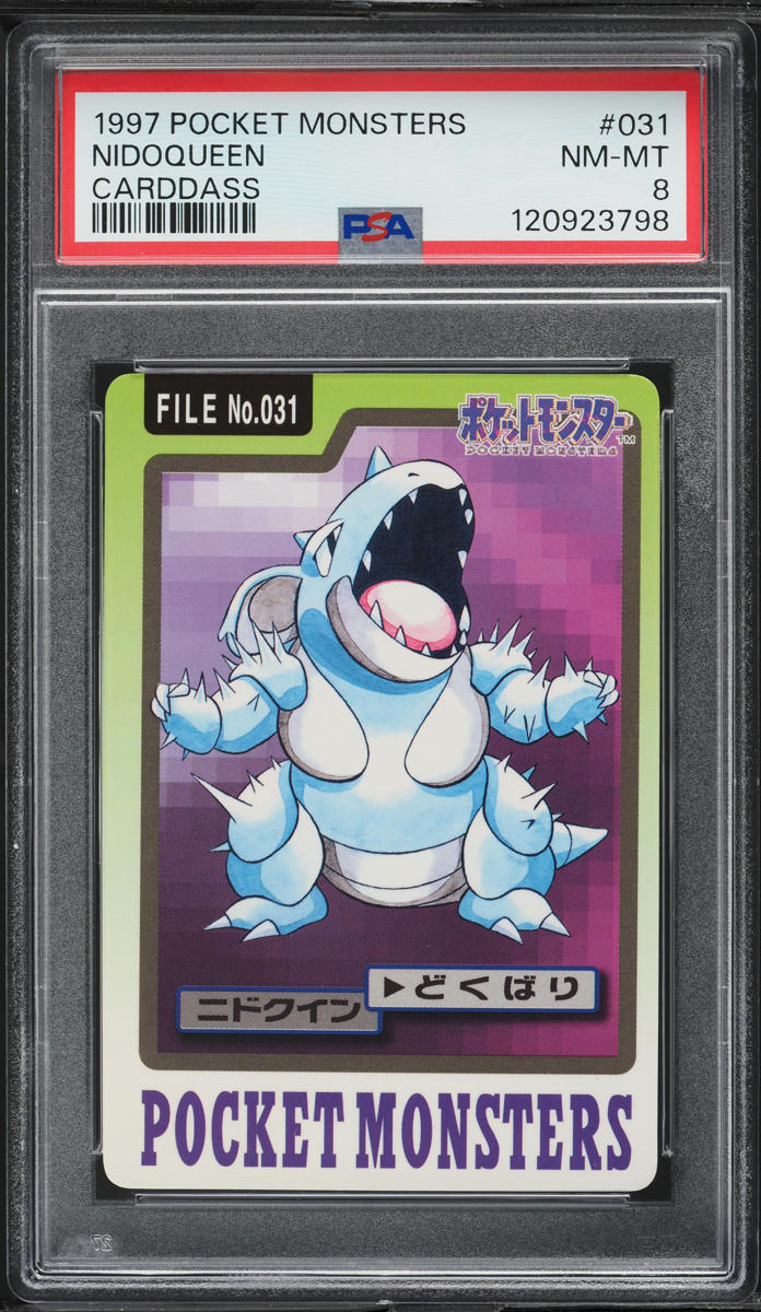 1997 Pokemon Japanese Pocket Monsters Carddass Nidoqueen #31 PSA 8 NM-MT
