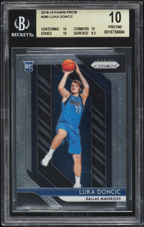 2018 Panini Prizm Luka Doncic ROOKIE #280 BGS 9.5 GEM MINT on
