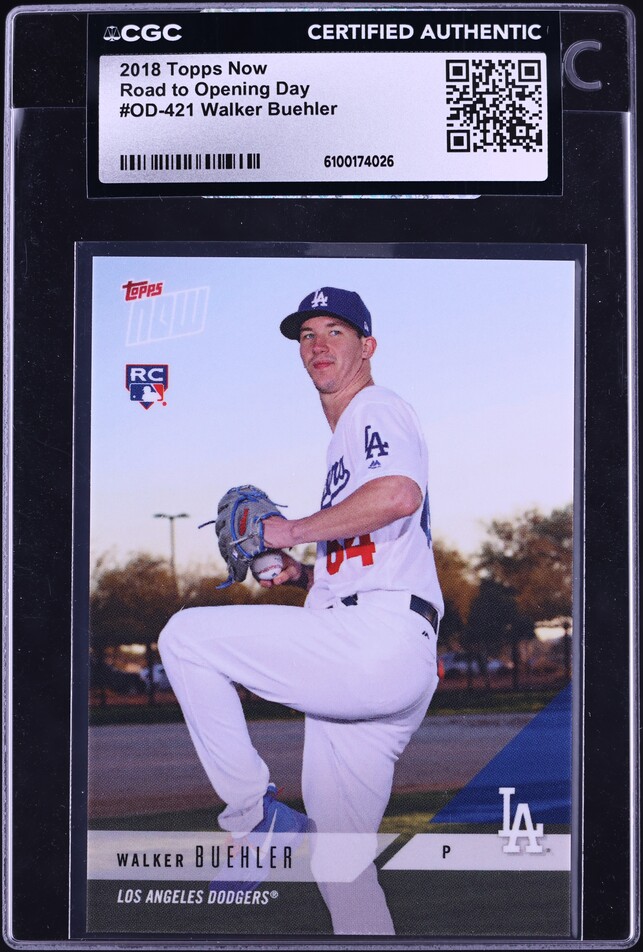 2018 Topps Chrome Update Walker Buehler ROOKIE RC #HMT19 PSA 10