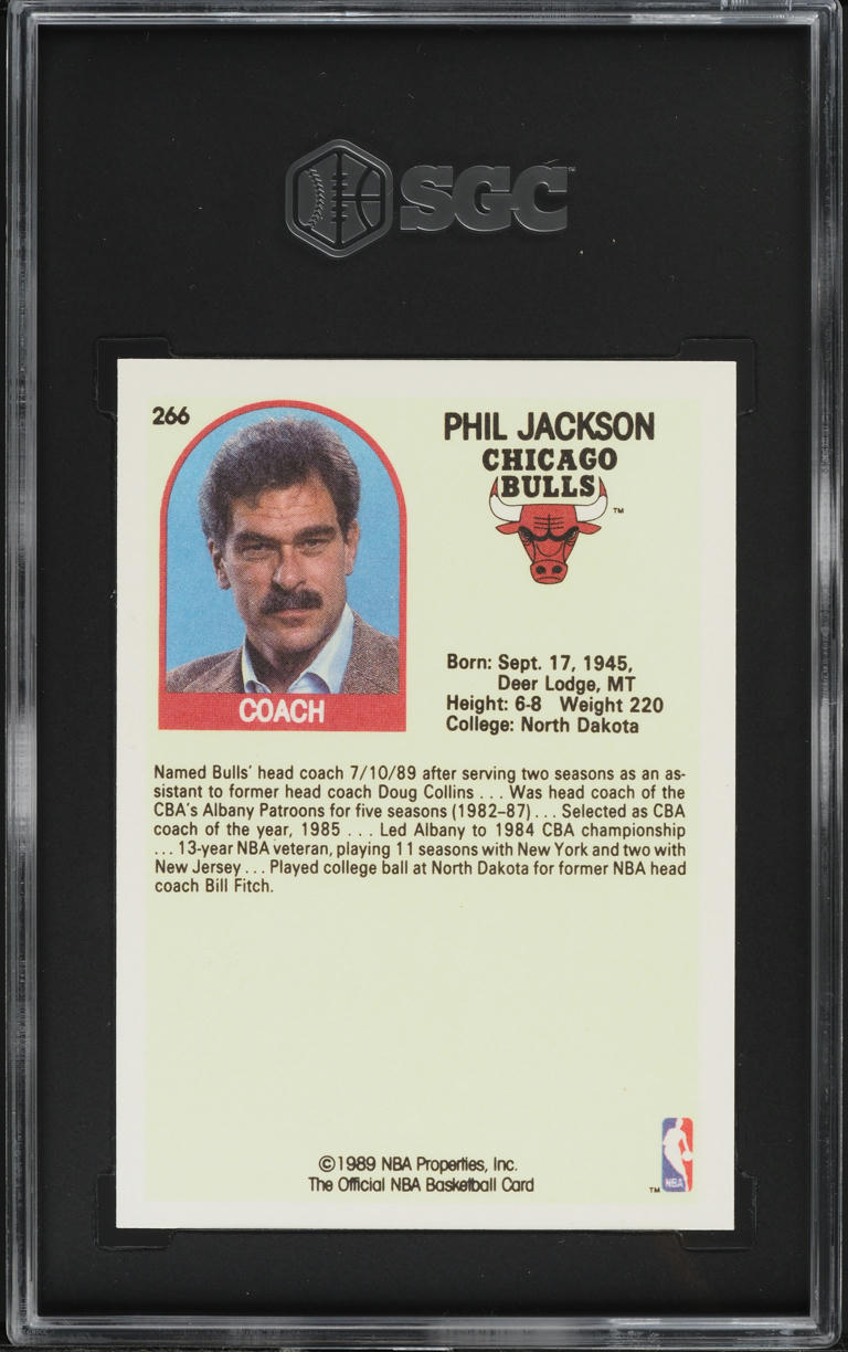 1989 Hoops Phil Jackson #266 SGC 9.5 MINT+