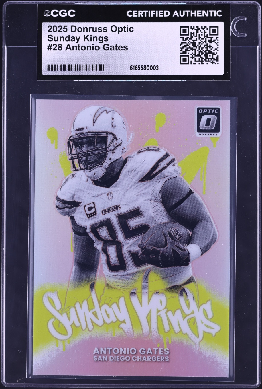 2025 Donruss Optic Sunday Kings Antonio Gates #28 CGC AUTH