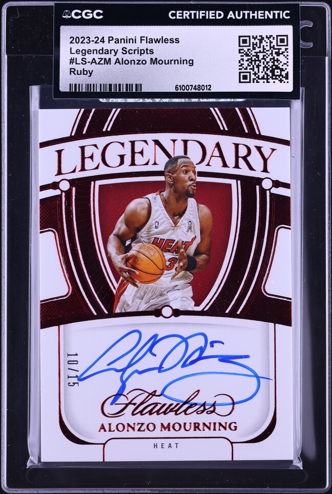 2023 Panini Flawless All-NBA Ink Alonzo Mourning AUTO /25 #ALL-AZM