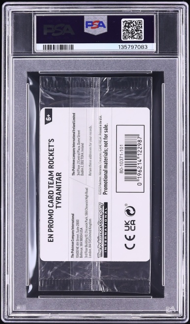 2025 Pokemon SV Destined Rivals Promo Center Exclusive Team Rocket's Tyranitar #96 PSA 8 NM-MT