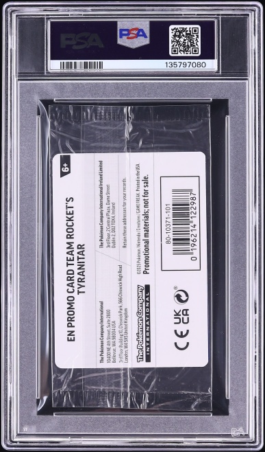2025 Pokemon SV Promo Destined Rivals Center Exclusive Team Rocket's Tyranitar #96 PSA 8 NM-MT