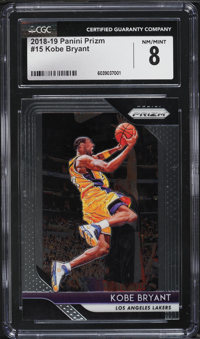 2018 Panini Prizm Kobe Bryant #15 CGC 8 NM-MT