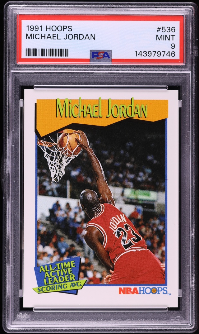 1991 Hoops Michael Jordan #536 PSA 9 MINT
