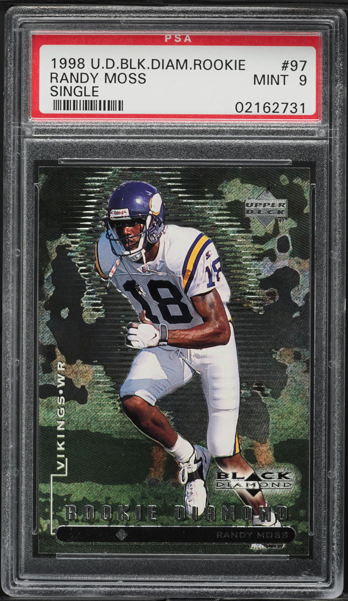 1998 Black Diamond Single Randy Moss ROOKIE #97 PSA 9 MINT