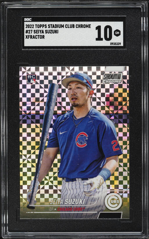 2022 Stadium Club Chrome Xfractor Seiya Suzuki ROOKIE #27 CGC 10