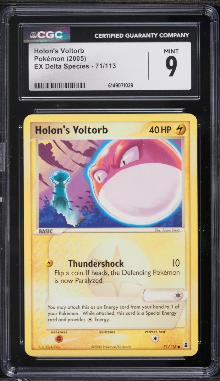 2005 Pokemon EX Delta Species Holon's Voltorb #71 CGC 9 MINT