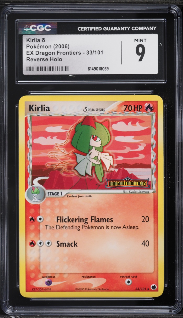2006 Pokemon EX Dragon Frontiers Reverse Holo Kirlia #33 CGC 9 MINT