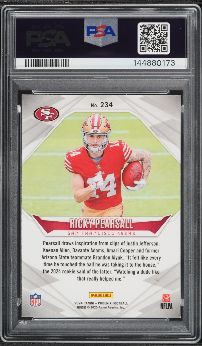 2024 Panini Phoenix Hyper Ricky Pearsall ROOKIE #234 PSA 5 EX