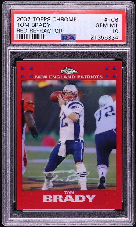 2007 Topps Chrome Red Refractor Tom Brady /139 #TC6 PSA 10 GEM MINT