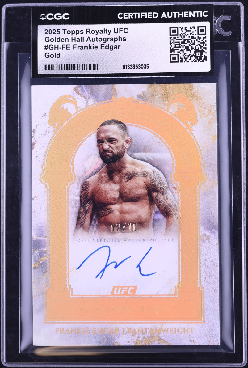 2025 Topps Royalty UFC Golden Hall Gold Frankie Edgar AUTO /10 #GH-FE CGC AUTH