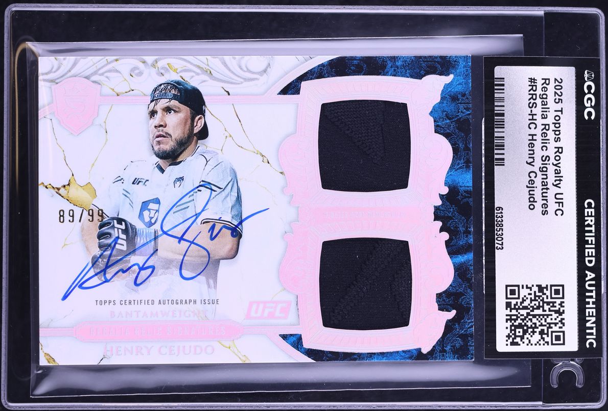 2025 Topps Royalty UFC Regalia Relic Signatures Henry Cejudo PATCH AUTO /99 #RRS-HC CGC AUTH