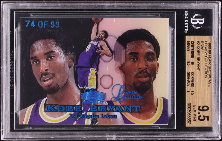 1996 Flair Showcase Legacy Collection Row 0 Kobe Bryant ROOKIE