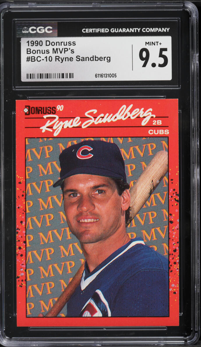 1990 Donruss Bonus MVP's Ryne Sandberg #BC-10 CGC 9.5 MINT+